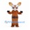 Red Panda Mascot Costume with Brown Robe and Striped Tail