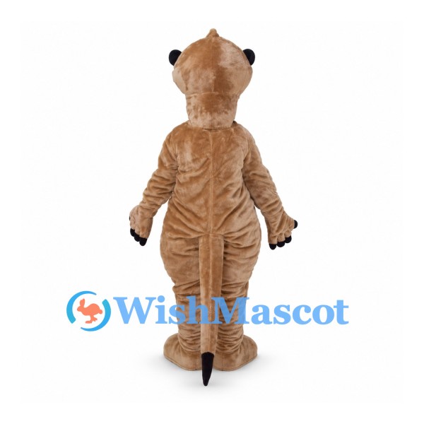 Meerkat Mascot Costume in Tan with White Belly and Long Tail