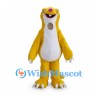 Weasel Mascot Costume in Yellow with White Belly and Long Claws