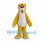 Weasel Mascot Costume in Yellow with White Belly and Long Claws