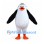 Penguin Mascot Costume in Black and White with Orange Beak and Feet