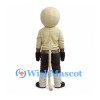 Monkey Mascot Costume with Cream Head Dark Face and Long Tail