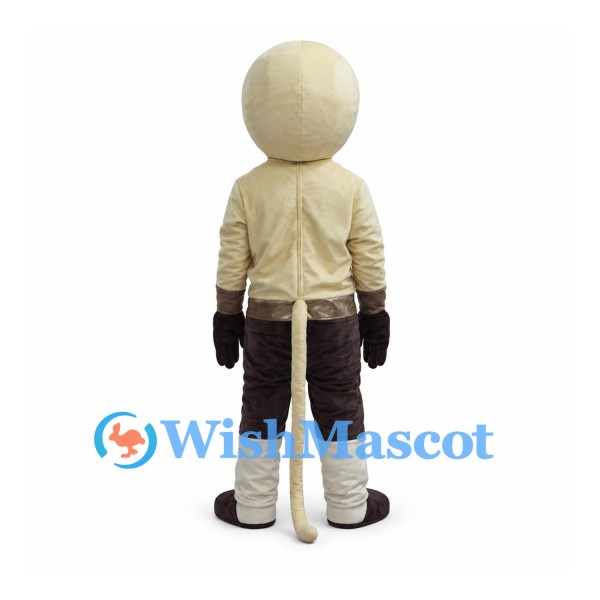Monkey Mascot Costume with Cream Head Dark Face and Long Tail
