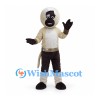 Monkey Mascot Costume with Cream Head Dark Face and Long Tail