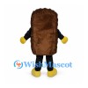 Toast Mascot Costume with Brown Crust and Smiling Golden Center