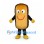 Toast Mascot Costume with Brown Crust and Smiling Golden Center