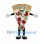 Pizza Slice Mascot Costume with Colorful Toppings and Smiling Face