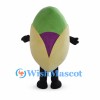 Pistachio Mascot Costume with Green Center and Beige Shell