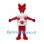 Shrimp Sushi Mascot Costume with Red Tail and White Rice Body