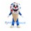 Ice Cream Cone Mascot Costume with Colorful Sprinkles and Clown Face