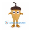 Acorn Mascot Costume with Brown Cap and Long Stem