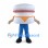 Sandwich Mascot Costume with White Bun Orange Filling and Blue Pants