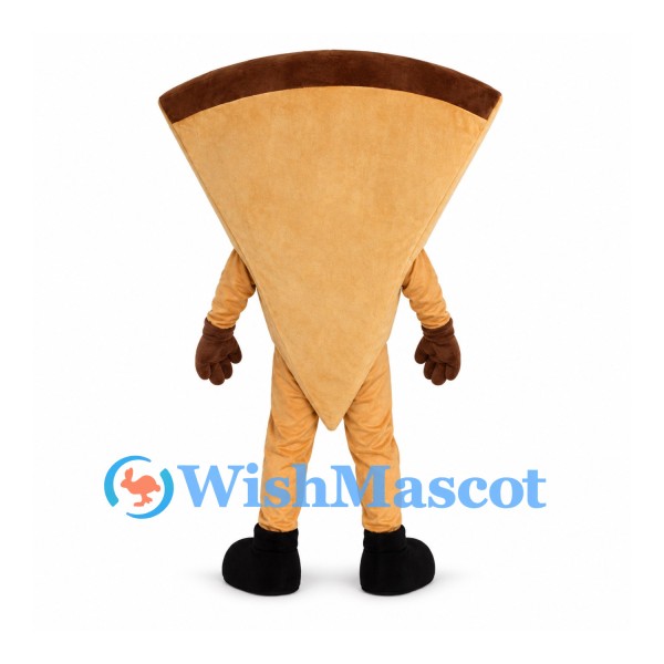 Pizza Slice Mascot Costume with Pepperoni Olive and Vegetable Toppings