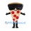 Pizza Slice Mascot Costume with Pepperoni Toppings and Black Sunglasses
