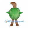 Coconut Mascot Costume in Green with Brown Stem and Brown Boots