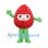 Strawberry Girl Mascot Costume with Red Fruit Body and Green Limbs
