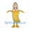Banana Mascot Costume with Peeled Yellow Skin and Smiling Face
