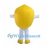 Lemon Mascot Costume in Yellow with White Gloves and Pants