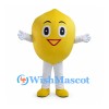 Lemon Mascot Costume in Yellow with White Gloves and Pants