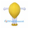 Lemon Mascot Costume with Smooth Yellow Body and White Pants