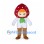 Strawberry Boy Mascot Costume with White Shirt and Brown Pants