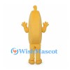 Banana Mascot Costume in Yellow with Smiling Face and Matching Legs