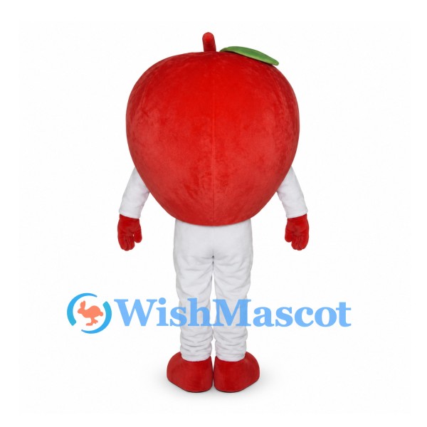 Apple Mascot Costume with Red Fruit Body and White Pants