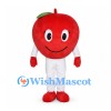 Apple Mascot Costume with Red Fruit Body and White Pants