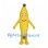 Banana Mascot Costume in Yellow with Brown Tips and Smiling Face