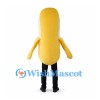 Banana Mascot Costume with Yellow Body and Smiling Cream Face