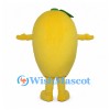 Mango Mascot Costume in Yellow with Green Leaf and Matching Legs