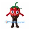 Chocolate Strawberry Mascot Costume with Red Fruit Top and Brown Base