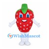 Strawberry Mascot Costume in Red with White Seeds and White Legs