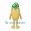 Pineapple Mascot Costume in Yellow with Layered Green Leaves