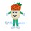 Acorn Mascot Costume with Orange Cap and Green Limbs