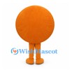 Orange Slice Mascot Costume with Round Citrus Section Design