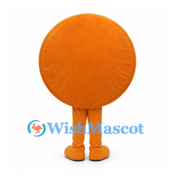Orange Slice Mascot Costume with Round Citrus Section Design