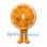 Orange Slice Mascot Costume with Round Citrus Section Design