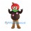 Strawberry Character Mascot Costume with Red Fruit Hood and Brown Body