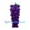 Grapes Mascot Costume with Purple Cluster Body and Green Stem