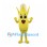 Corn Mascot Costume with Yellow Kernels and Peeled Husk