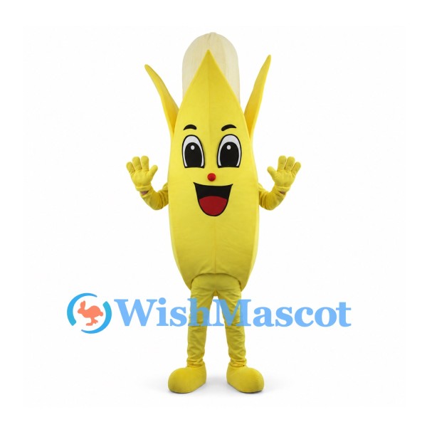 Corn Mascot Costume with Yellow Kernels and Peeled Husk
