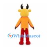Deer Mascot Costume with Orange Shirt and Red Pants