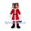 Christmas Cat Mascot Costume with Red Santa Coat and Hat