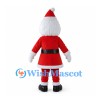 Santa Claus Mascot Costume with Red Coat and Large White Beard