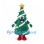 Christmas Tree Mascot Costume with Star Top White Garland and Ornaments