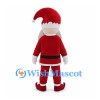 Santa Claus Mascot Costume with Red Suit and Long Pointed White Beard