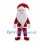 Santa Claus Mascot Costume with Red Suit and Long Pointed White Beard