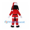 Christmas Dog Mascot Costume with Red Santa Suit and Hat