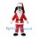 Christmas Dog Mascot Costume with Red Santa Suit and Hat